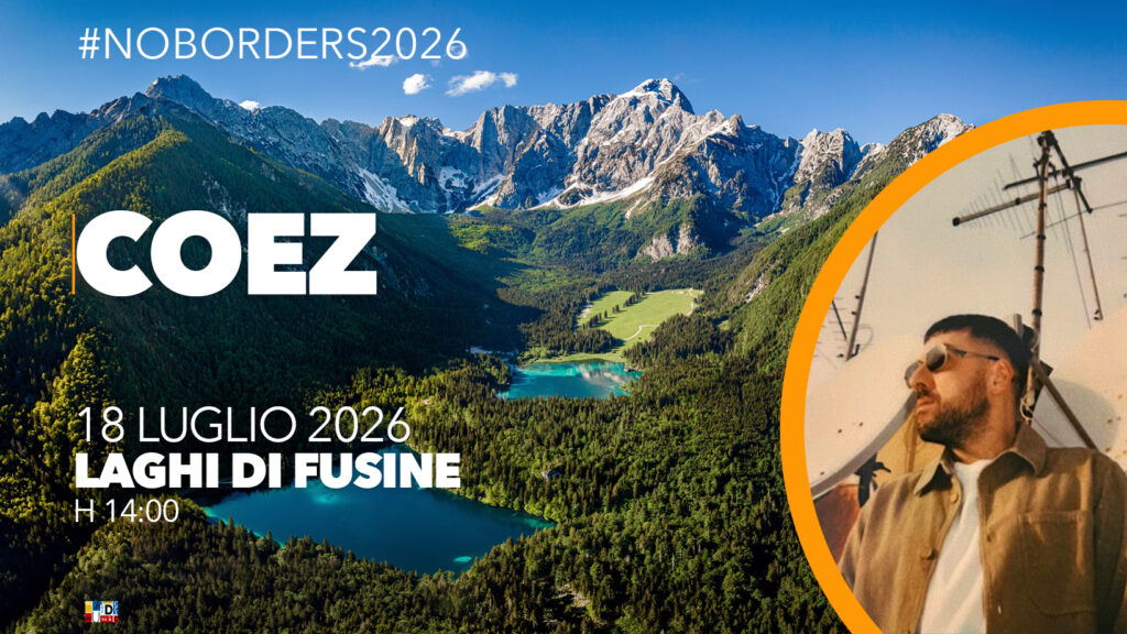 Coez e I Patagarri ai Laghi di Fusine: doppio concerto del No Borders Music Festival 2026 a Tarvisio 1 COEZ 1640x922