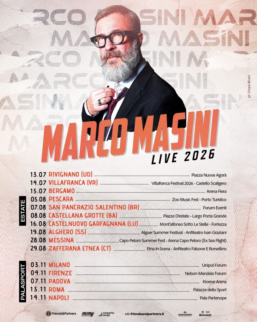 Grafica date Marco Masini Live 2026